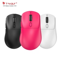 T-WOLF X6 Mouse Gaming Nirkabel Tri Mode Optik 6 Tombol Ergonomis Dapat Diisi Ulang 1000HZ Mouse Nirkabel E-sport untuk PC