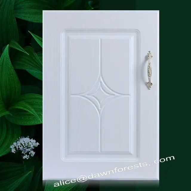 Porta do armário de vácuo do mdf da cor branca/porta da cozinha