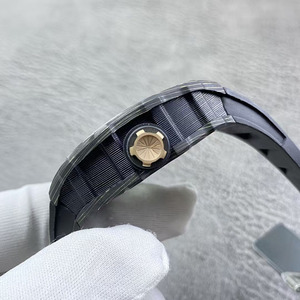 Montre-bracelet pour homme de luxe, élégante et de haute qualité, avec tourbillon, en fibre de carbone TPT, bracelet en caoutchouc de 20 mm, forme tonneau - Product Image 5