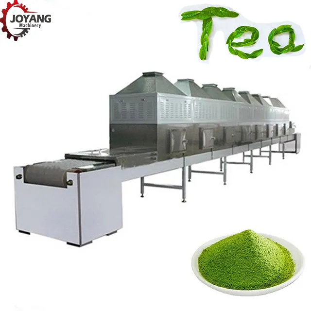 Machine de traitement de stérilisation industrielle à micro-ondes, feuilles de thé noir vert, Fixation d'herbes