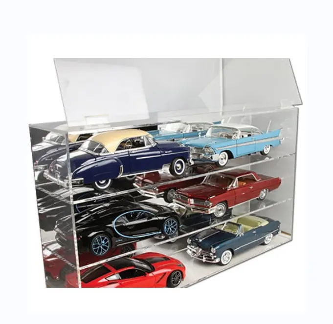 사용자 정의 모델 자동차 디스플레이 캐비닛 문이있는 핫 휠 매치 박스에 대한 아크릴 다이 캐스트 자동차 쇼케이스