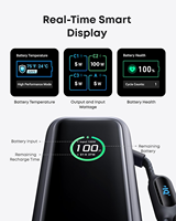 Nouvelle batterie externe pour ordinateur portable Anker 25000mAh, chargeur portable avec trois ports USB-C 165W, câbles rétractables intégrés, approuvé pour les vols