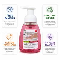 Savon liquide moussant pour les mains de haute qualité personnalisé à l'odeur de pêche et de citron, 250 ml, détergent ménager