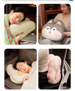 可爱毛绒狐狸兔旅行折叠毯靠垫枕头毯<span class=keywords><strong>3</strong></span>合1 - Product Image 5