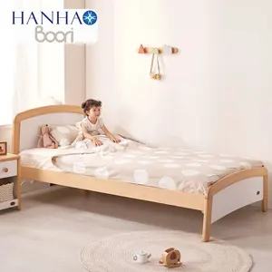 Только B2B Boori мебель для детской спальни из массива дерева кровать современная деревянная детская односпальная кровать 120x190