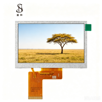 Écran LCD graphique TFT IPS BOE de 4,3 pouces, résolution 480x272, RVB 40 broches, LVDS I2C, rétroéclairage LED, luminosité 500 nits, en fonctionnement