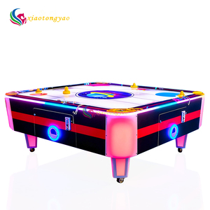 Table de hockey sur air en métal et fibre de verre pour 4 joueurs, machine de jeu d'arcade à prix d'usine pour le divertissement - Product Image 1