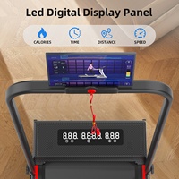 Tapis roulant manuel inclinable portable pliable sous le bureau avec verrou de sécurité et écran LED de haute qualité pour la marche à pied à domicile