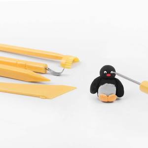 Keep Smiling - Juego de Herramientas para Esculpir Arcilla para Niños, Herramientas de Escultura con Mango de Plástico Amarillo para Arcilla Blanda y Cerámica - Product Image 3