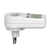 Prise monophasée WATTSAVE avec moniteur d'énergie LCD, indice de protection IP22, 10A 230V, certifiée CE