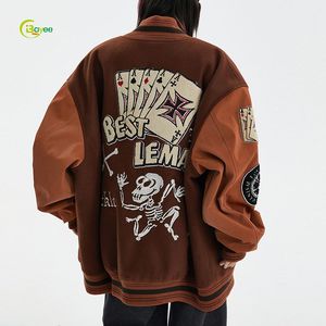 <span class=keywords><strong>Veste</strong></span> universitaire en molleton de laine sur mesure pour femmes grandes tailles, <span class=keywords><strong>veste</strong></span> de rue pour hommes, <span class=keywords><strong>veste</strong></span> de baseball <span class=keywords><strong>noire</strong></span> avec lettres, noir et orange avec des patchs - Product Image 4