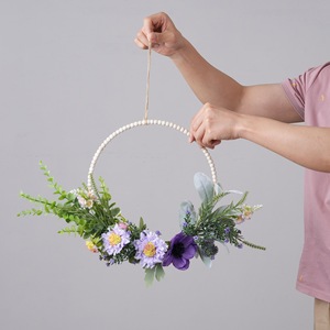 Guirlande de fleurs artificielles CallaFloral, tissu tissé en plastique mélangé, décoration murale moderne, décoration de mariage et de la maison - Product Image 1