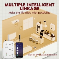 Regleta de Enchufes Eléctrica LDNIO SCW3451 con Puertos USB, Enchufe Universal para Reino Unido, UE y EE. UU., Regleta Eléctrica Inteligente WIFI