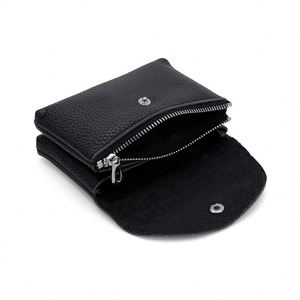 Monedero de Lujo Mini de Doble Capa con Botón, de Cuero Genuino de Primera Calidad, para Mujer, Tarjetero, Porta Identificación - Product Image 1