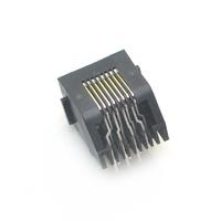 Connecteur coudé RJ45 8P8C en plastique compact fiable standard d'usine de la Chine avec des oreilles pour les dispositifs IoT de données Ethernet