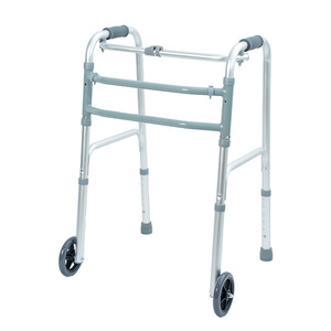 Wheeled Walking Aid Aluminum Alloy Thickened Anti Fall Cane Model KY917L-A Class I for Elderly <b>Disabled</b> Patient Use - Product Image 2