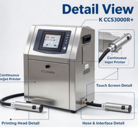 Machine de codage à jet d'encre continu K CCS3000R+, imprimante industrielle en ligne pour le marquage des lots et des dates d'expiration