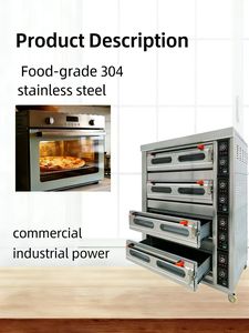 Horno de Gas para Hornear de 4 Niveles y 16 Bandejas Equipo de Cocina Comercial de Acero Inoxidable de Gran Capacidad - Product Image 3