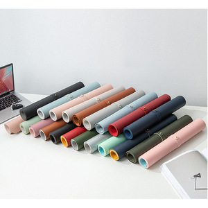 Large leather desk mat, mouse <b>pad</b>, double-sided PU <b>writing</b> mat, gaming mat, 40*80 waterproof office mat, customizable. - Product Image 2