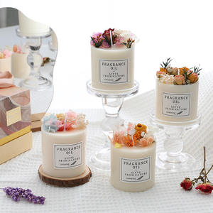 Bougie parfumée en cire de soja Eternal Flower, 9 parfums, <span class=keywords><strong>2</strong></span> emballages, carton simple sans coussin ni boîte cadeau, avec coussin en bois pour cadeaux faits main - Product Image 5