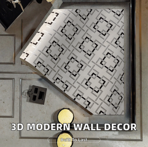 Papier peint 3D à motif à carreaux, imperméable, motif abstrait, pour le séchage en lit fluidisé, traitements muraux - Product Image 4