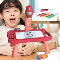 Tableau d'écriture effaçable éducatif pour enfants, avec lumière LED, jouets de table à dessin, projecteur de dessin pour enfants