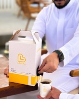Distributeur de café arabe à emporter personnalisé, sac-dans-boîte isotherme de café Gahwa à emporter, sac de café vert dans un emballage de bavoir de boîte