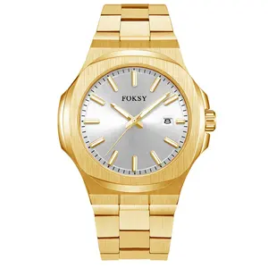 Popular Trends Gold Stainless Steel Minimalist Mens Japan Movt Quartz Watch Price Custom Logo