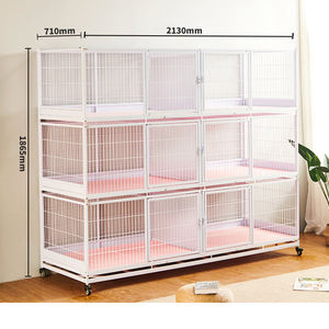 Cage pour chat en métal galvanisé robuste avec roues Offre Spéciale d'intérieur multifonction pour animaux de compagnie - Product Image 3