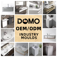 Éviers de comptoir modernes à surface solide de haute qualité Résine composite acrylique personnalisée pour hôtel Utilisation directe en usine