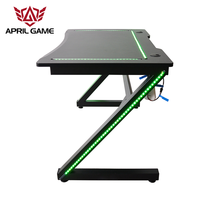 Y-GD23 2022 Table de jeu PC moderne de haute qualité, imperméable, avec éclairage LED, bureau de jeu pour ordinateur