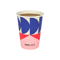 Tasses de café de papier d'utilisation à mur unique jetable biodégradable de boisson