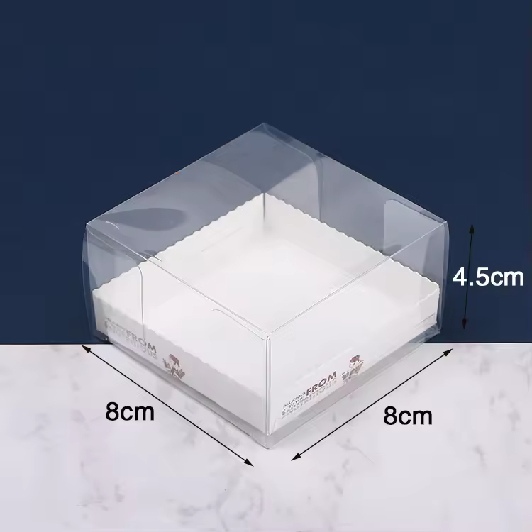 Boîte transparente pour tartelettes aux œufs, 10 pièces - plateau en carton blanc + PET