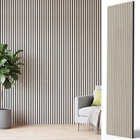 Panneaux acoustiques en bois lamellé-collé à 3 côtés, noyau en MDF, support en feutre polyester, absorption acoustique, Akupanel, revêtement mural intérieur