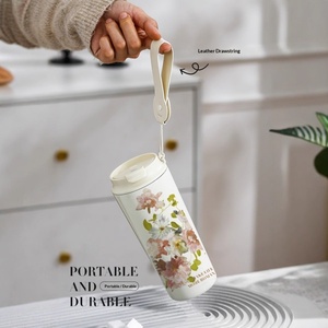 Stainless Steel Lily of the Valley Vacuum Insulated <b>Thermos</b> Cup Gift Cup Customizable Portable High- Water <b>Bottle</b> for Girls - Product Image 3