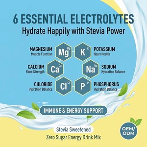 Bebida Energética Vita Lift Sin Azúcar de Marca Blanca con Stevia, Polvo Electrolítico para Rehidratación, Bebidas Energéticas Deportivas para Fitness - Product Image 3