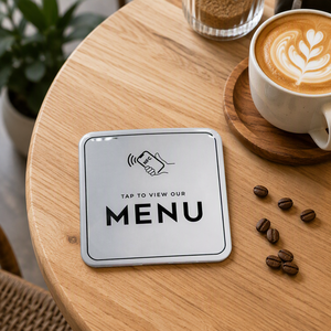 Autocollant de menu de restaurant intelligent en époxy, 100*100mm, carré, cartes de menu NFC - Product Image 3