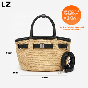 Borsa a Spalla in Paglia LZ OEM ODM, Borsa Estiva da Spiaggia per Donne, Borsa Hobo Intrecciata in Rafia, Borsetta Bohémien Trendy - Product Image 2
