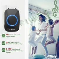 Sonnette de porte sans fil étanche de 300m pour la maison, carillon intelligent enfichable
