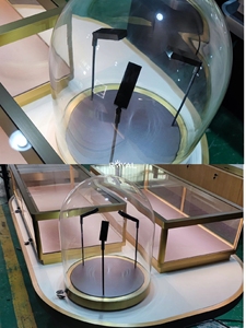 Trang sức showroom ý tưởng thiết kế truy cập hàng đầu hiển thị Showcase với đèn và ổ khóa cho hiển thị thương mại - Product Image 2