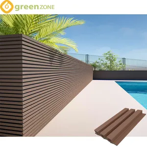 Compósito externo à prova de fogo impermeável jardim hdpe casa moderno natural exterior wpc exterior parede revestimento