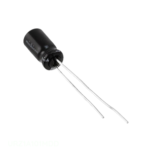 Distribuidor Autorizado: Condensador de Orificio Pasante CAP ALUM 100UF 20% 10V RADIAL TH 100 uF URZ1A101MDD - Product Image 1
