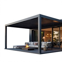 Pergola motorisée en aluminium à lamelles orientables, toit à lames électriques, couverture de terrasse pour jardin, patio et balcon - Écologique