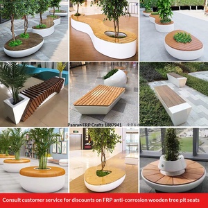 Fiberglass Tree Pool Seat <b>Outdoor</b> Public Resting Mall Leisure Chair Scenic Spot Creative Sculpture <b>Stool</b> - Product Image 4