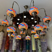 Mosquée islamique Grand Grand Lustre LED en fer doré Suspensions pour hôtel Turc Marocain Midcentury Garantie de 5 ans