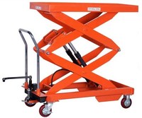 Table élévatrice hydraulique manuelle Jichuan 1000 kg, plateforme de levage à ciseaux facile à utiliser pour voitures, 910x500x52mm, fabriquée dans le Jiangsu, 40kg