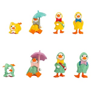 Dp Raincoat Duck Miniature Garden Decor <b>Plastic</b> Cartoon <b>Animal</b> Ornament Outdoor Landscape Decoration - Product Image 5