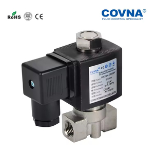 COVNA 1/4 pulgadas 2 vías 12V DC válvula solenoide de aire de acero inoxidable estado Normal cerrado para sistemas de riego MEDIOS DE Gas - Product Image 2