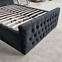 Winforce OEM/ ODM tête de lit nouveau design avec miroir lit rembourré pouf duvet d'oie lit en tissu maison dortoir lit d'hôtel