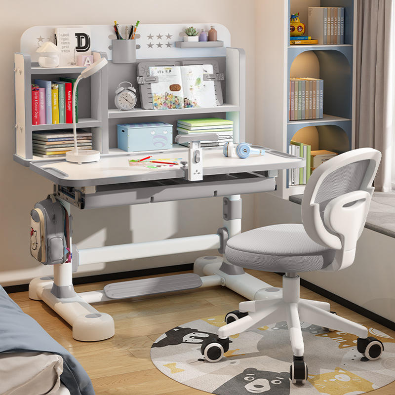 Gray + Desk Lamp + Posture Corrector